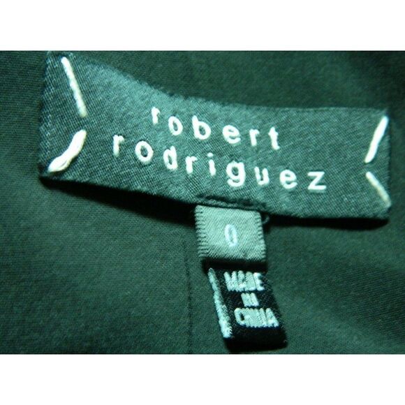 Robert‎ Rodriguez Dress Size 0 Black Silk One Sleeve Ruffle Detail Size 0 - Picture 8 of 10